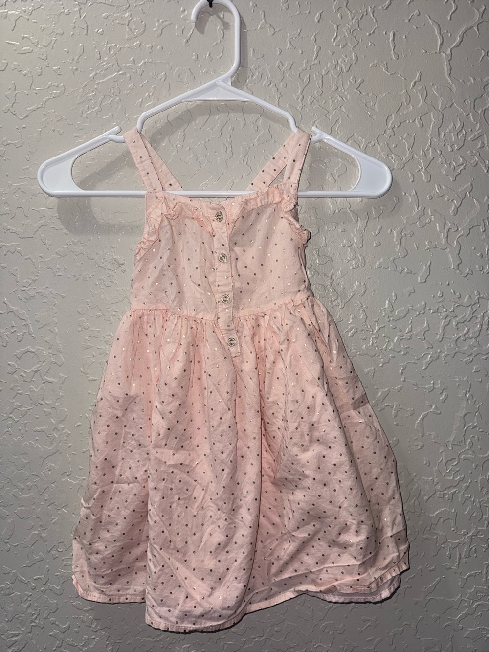 4T Rachel Zoe Los Angeles New York Girls Pink and Gold Polka Dot dress